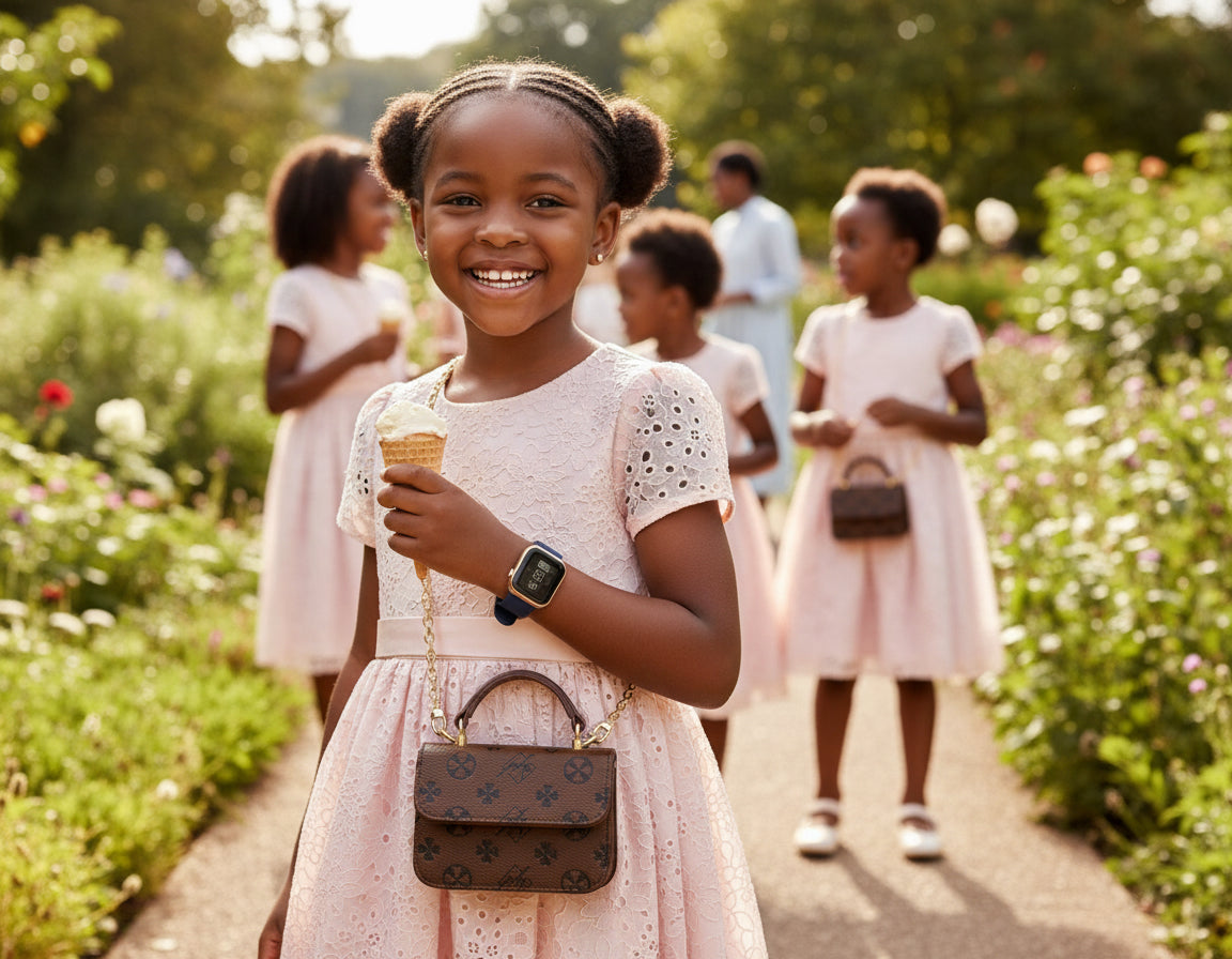 Kids Floral Mini Tote – Convertible Shoulder & Crossbody Bag