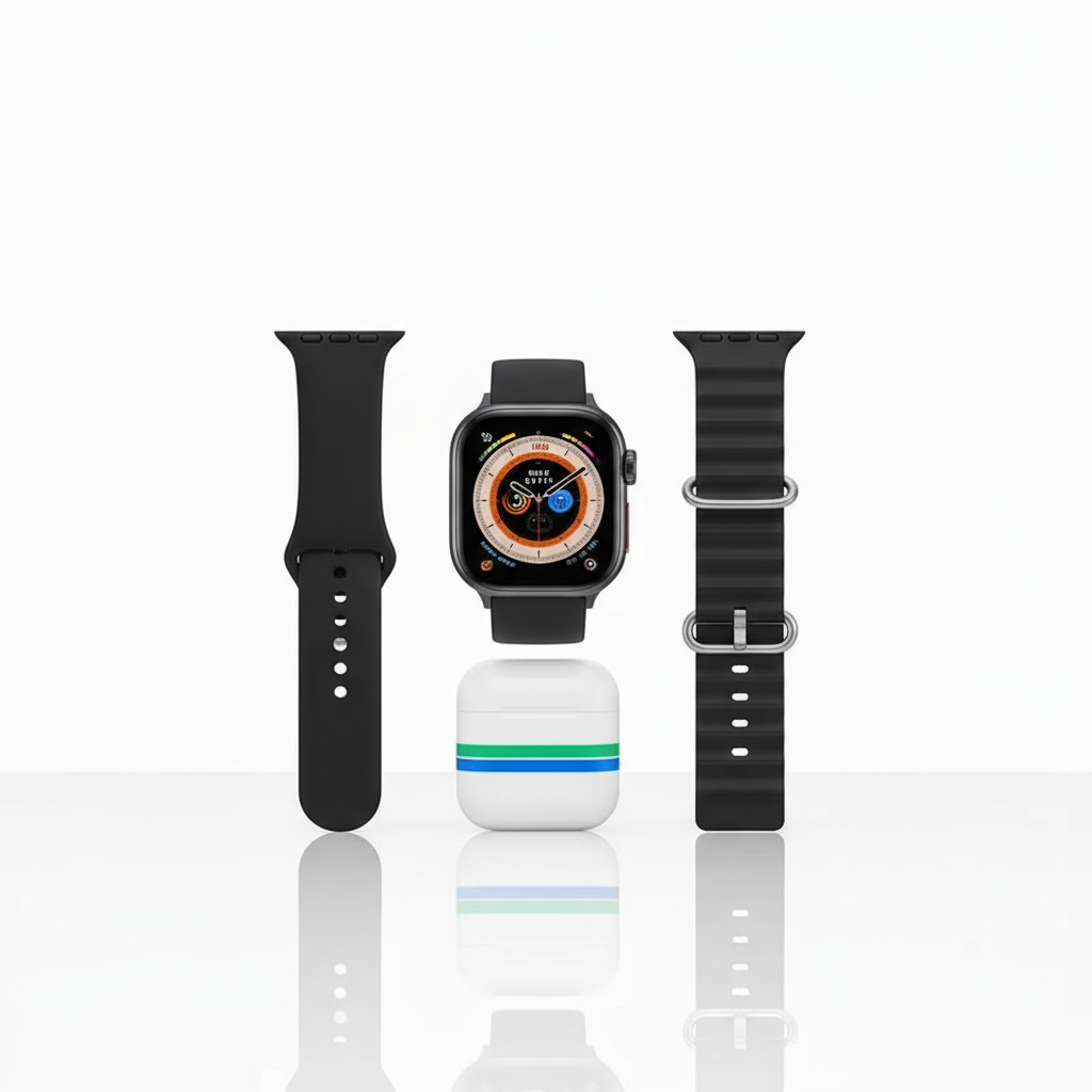 I8 PRO Max Ultra 2-in-1 Smartwatch with Wireless Earbuds