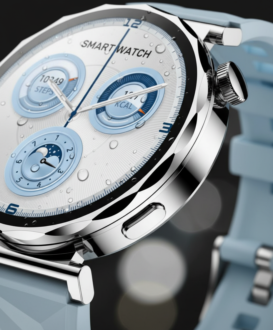 GT5 IP68 Waterproof Smartwatch – Dual Strap Edition (Silicone + PU)