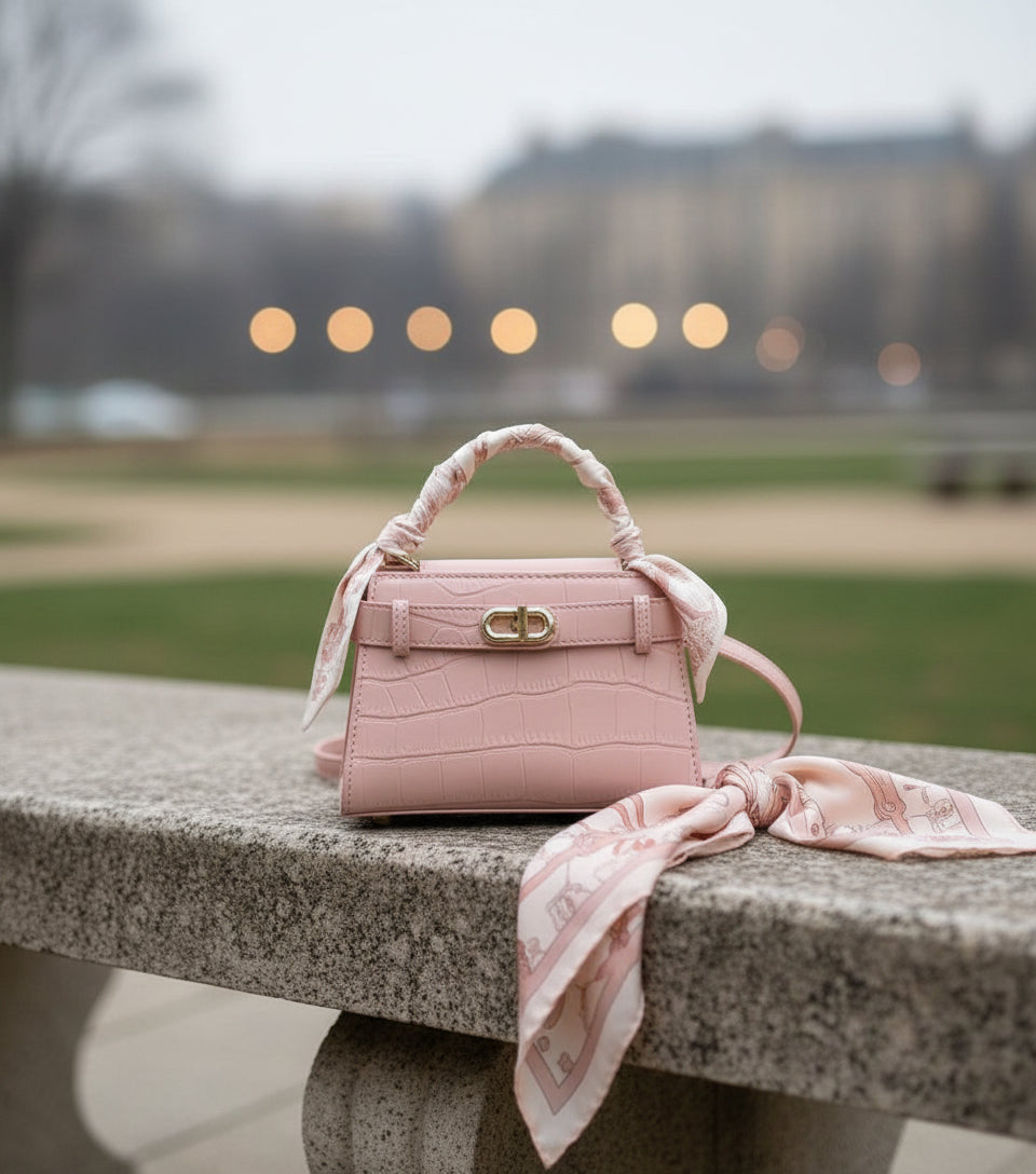 Luxe Aria Strap-Detail Shoulder Bag