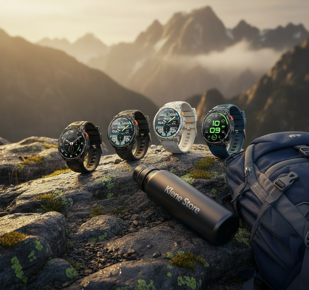 Explorer Pro Smartwatch HT33 – Compass, LED Flashlight, 1.7" IPS Display, IP68 Waterproof