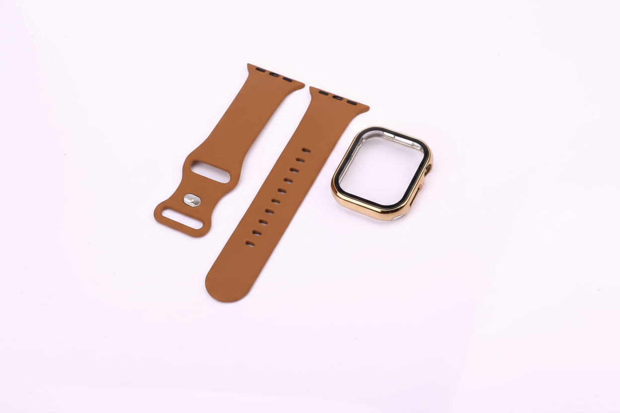Silicone Smart Watch Band with Protective Case