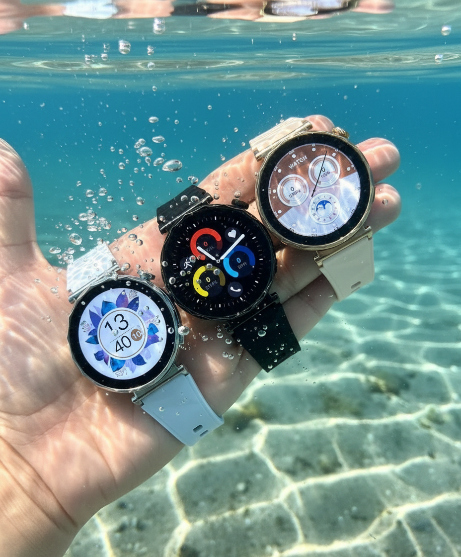 GT5 IP68 Waterproof Smartwatch – Dual Strap Edition (Silicone + PU)