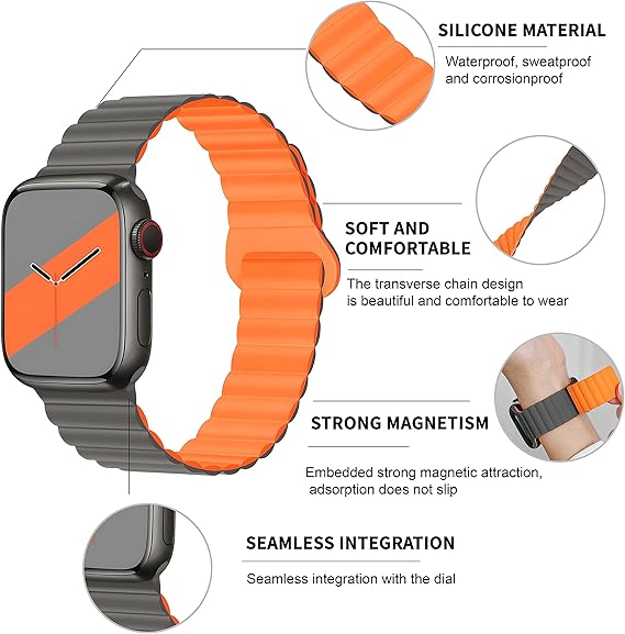 Magnetic Two-Tone Silicone Band