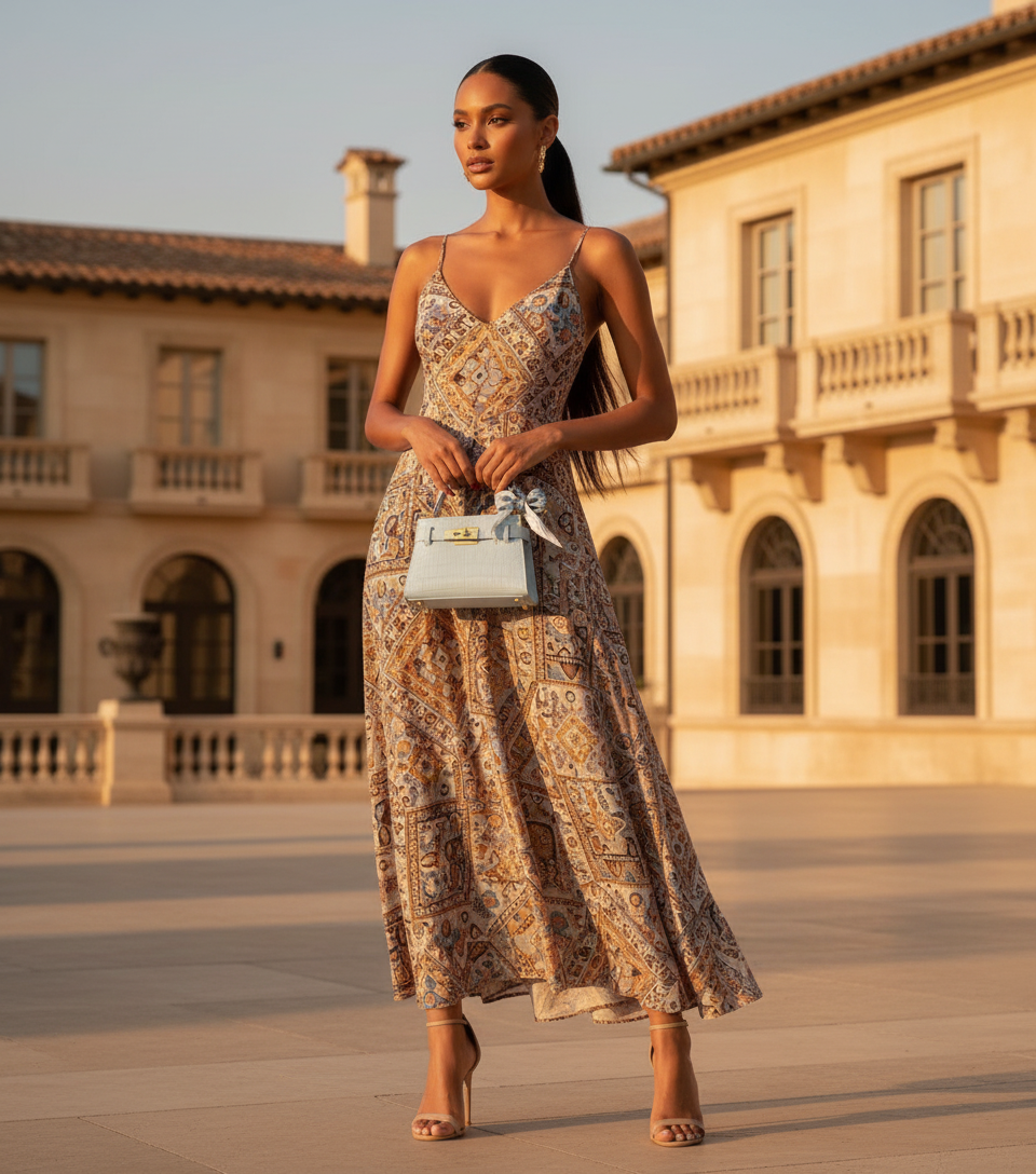 Luxe Aria Strap-Detail Shoulder Bag