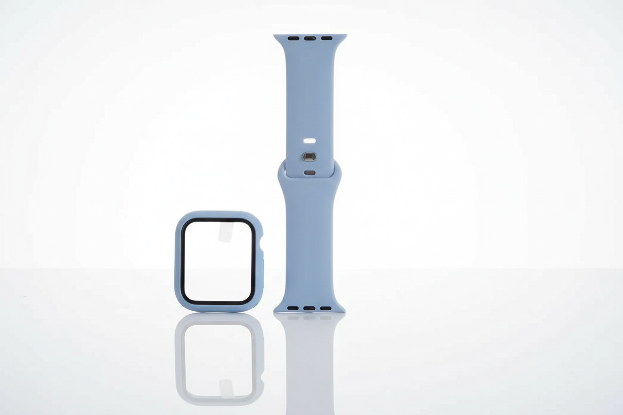 Silicone Smart Watch Band with Protective Case