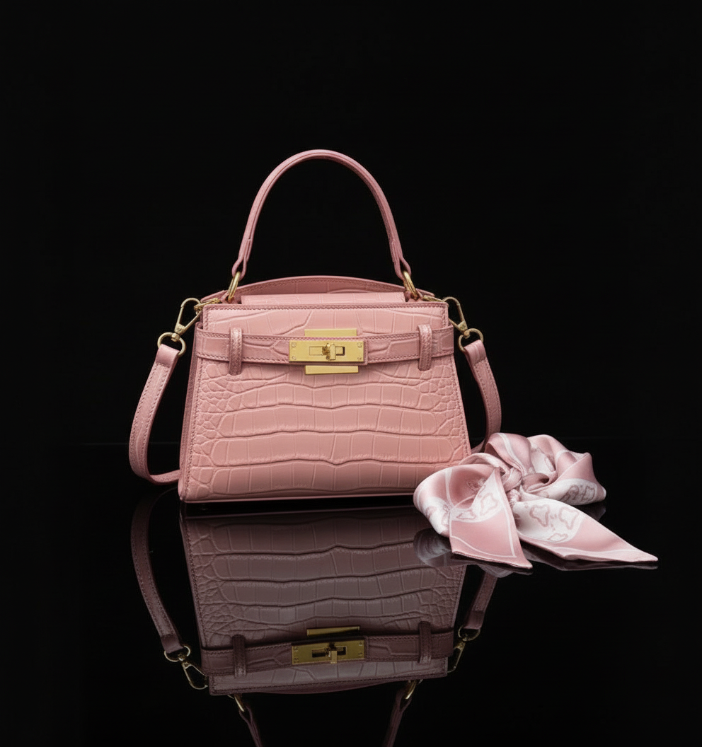 Luxe Aria Strap-Detail Shoulder Bag