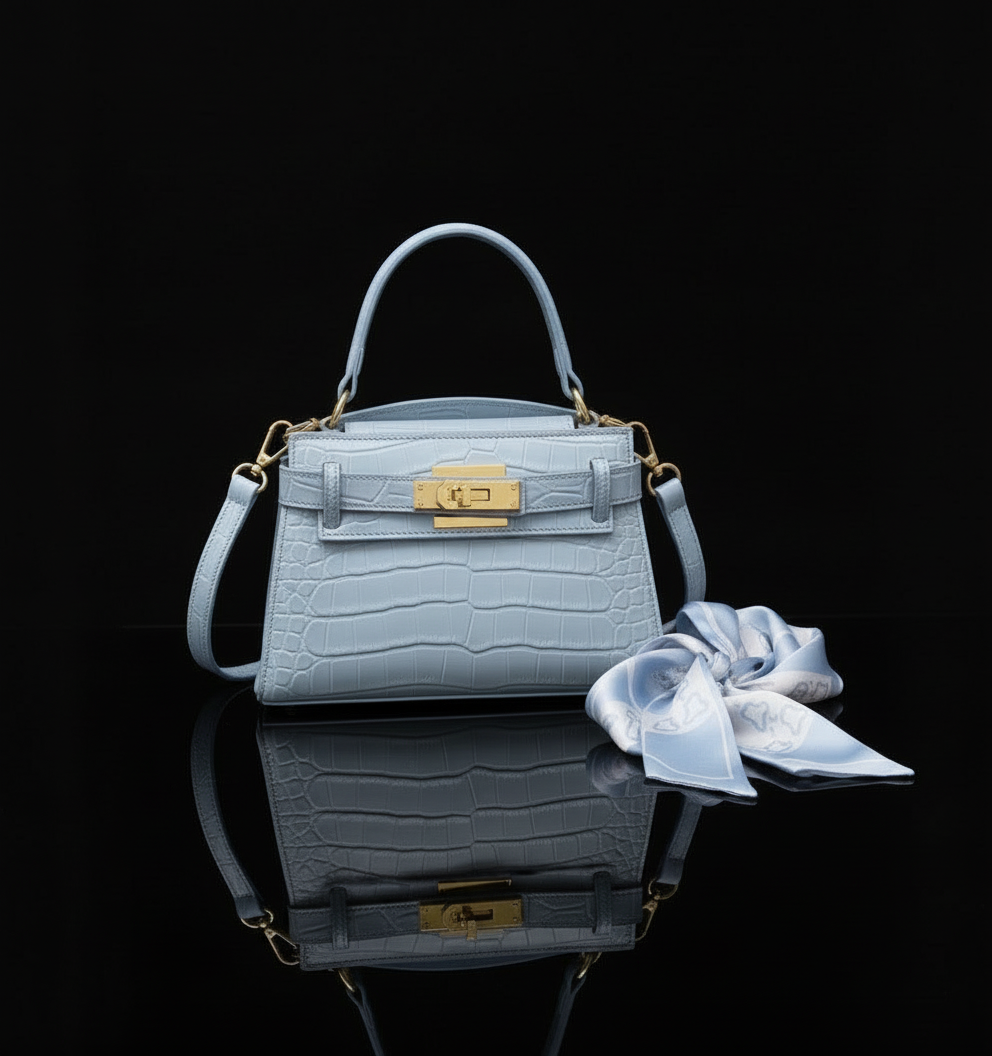 Luxe Aria Strap-Detail Shoulder Bag