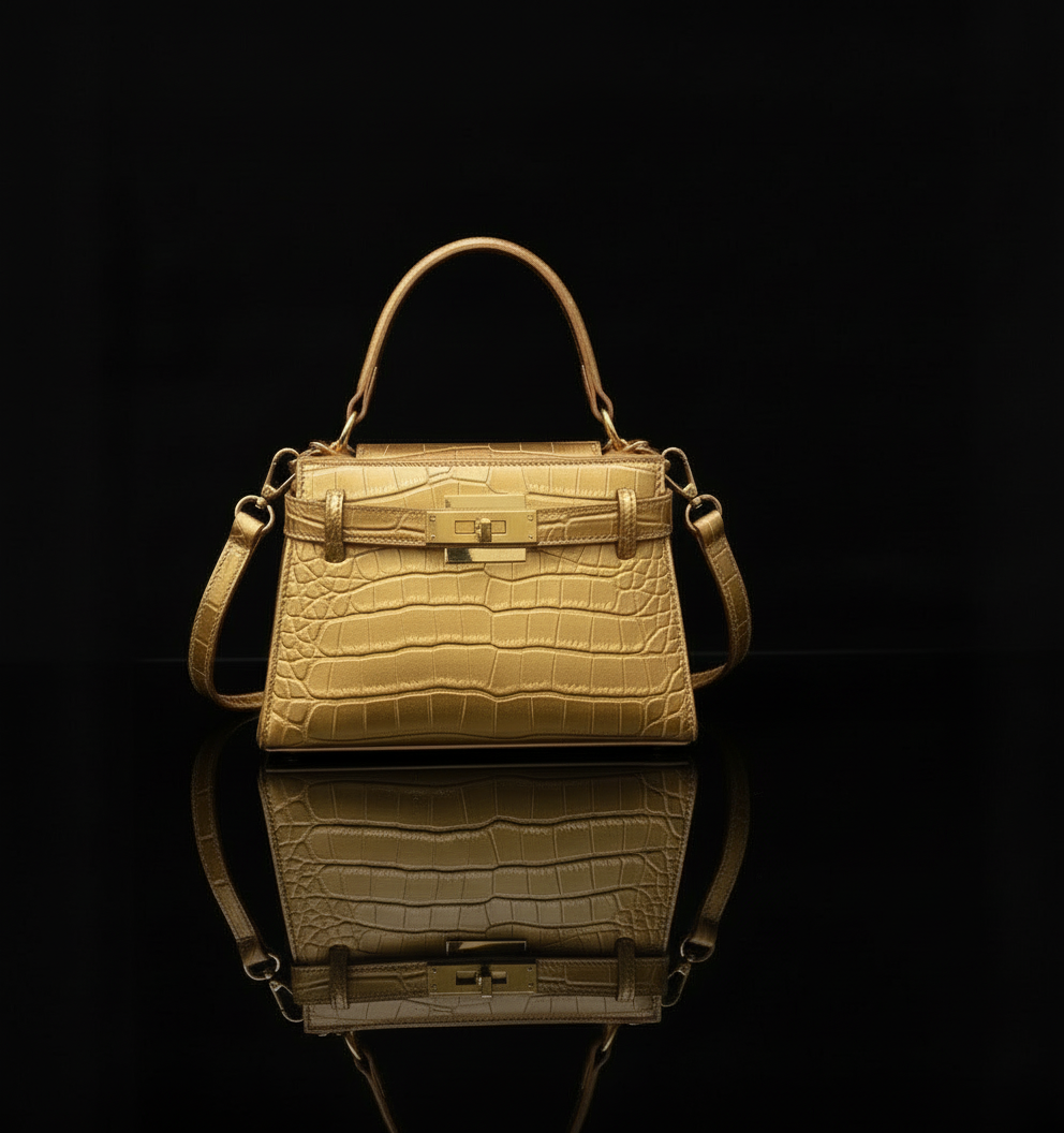 Luxe Aria Strap-Detail Shoulder Bag