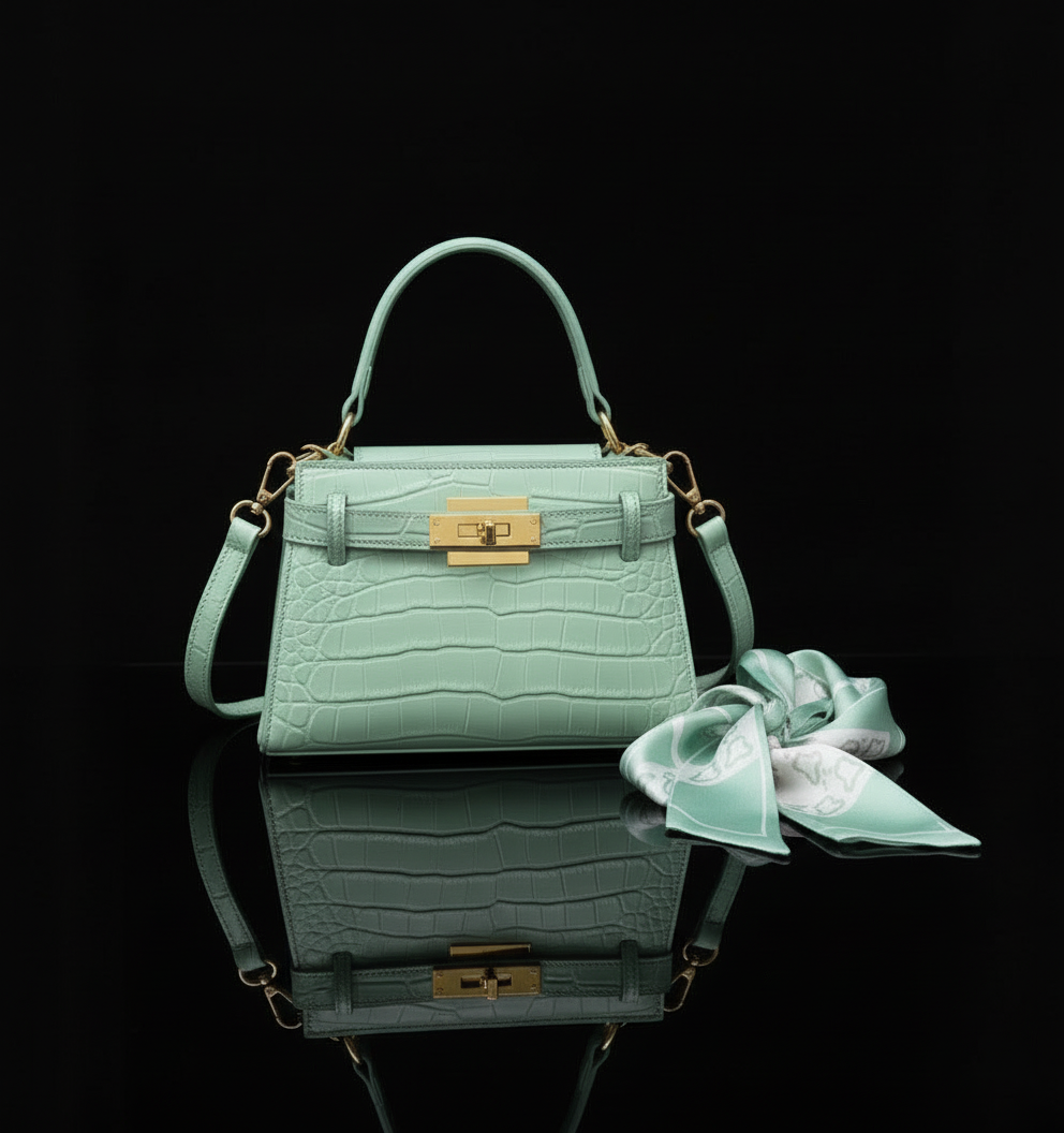 Luxe Aria Strap-Detail Shoulder Bag