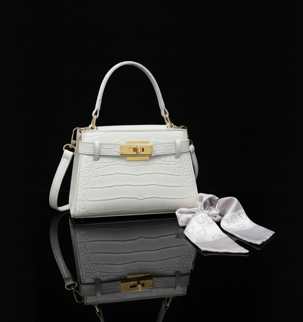 Luxe Aria Strap-Detail Shoulder Bag