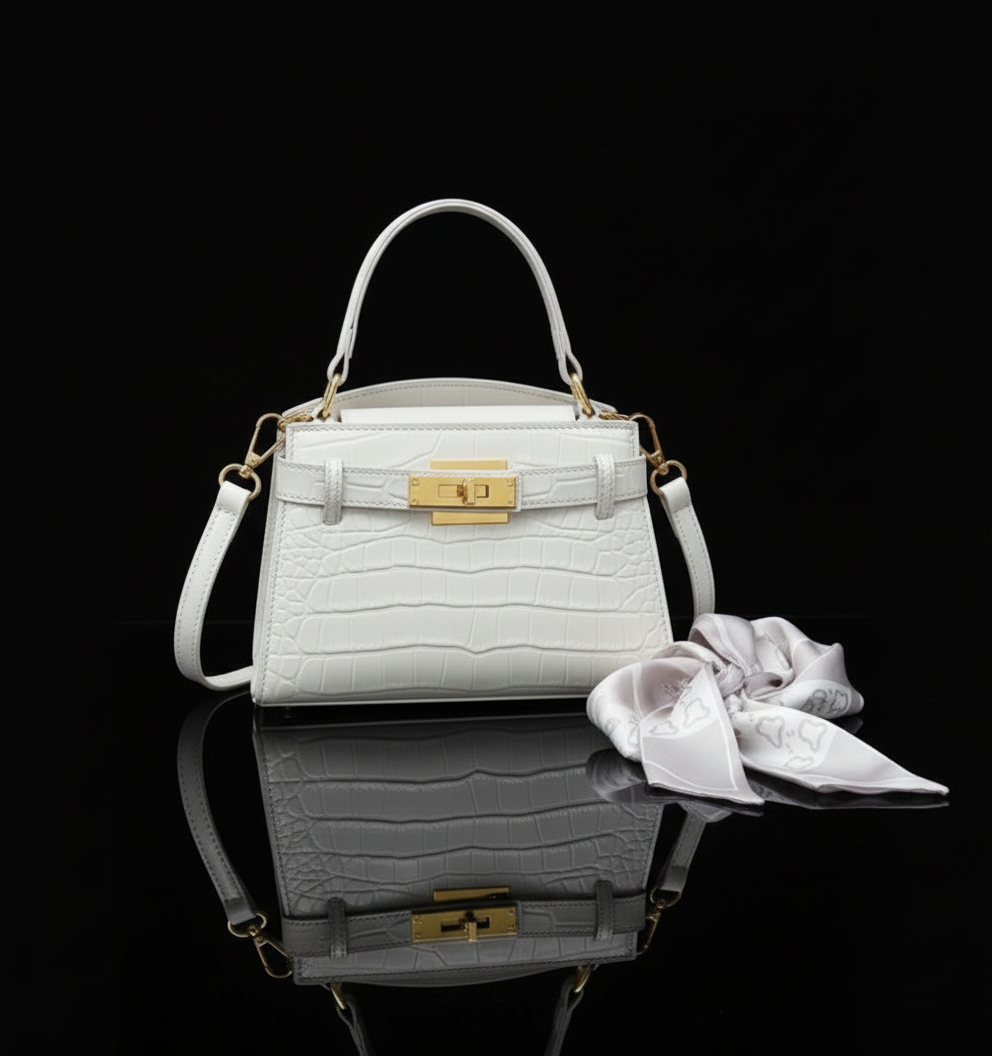 Luxe Aria Strap-Detail Shoulder Bag