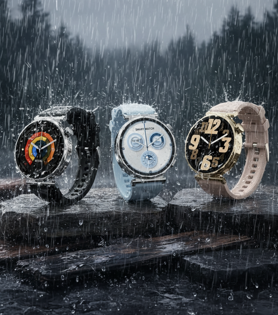 GT5 IP68 Waterproof Smartwatch – Dual Strap Edition (Silicone + PU)