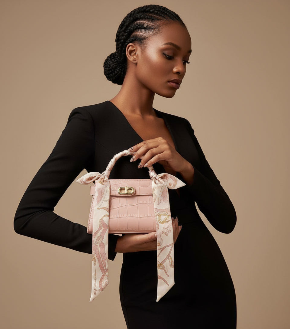 Luxe Aria Strap-Detail Shoulder Bag