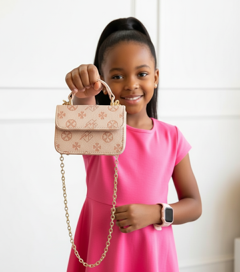 Kids Floral Mini Tote – Convertible Shoulder & Crossbody Bag