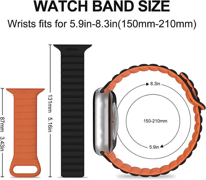 Magnetic Two-Tone Silicone Band