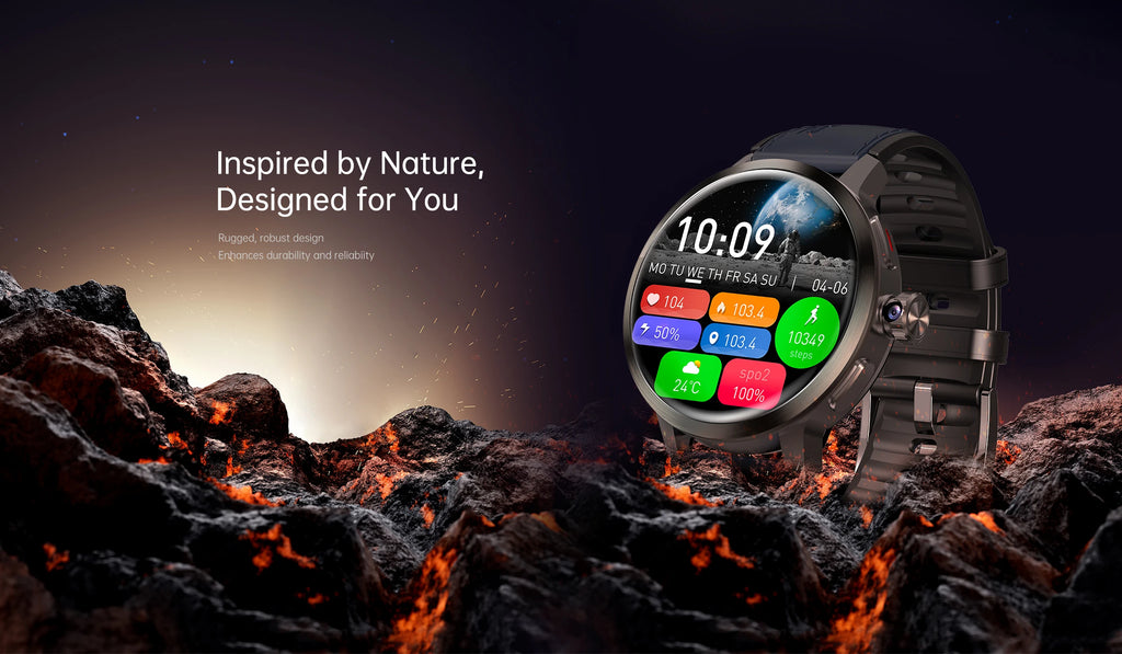 DM82 4G Android Smartwatch – Pull-Out Rotating Camera with AMOLED Display