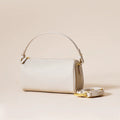 Round Barrel Shape Purse with Shoulder Strap