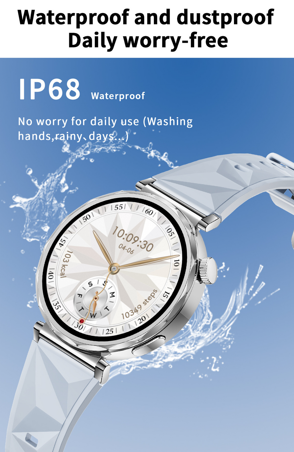GT5 IP68 Waterproof Smartwatch – Dual Strap Edition (Silicone + PU)