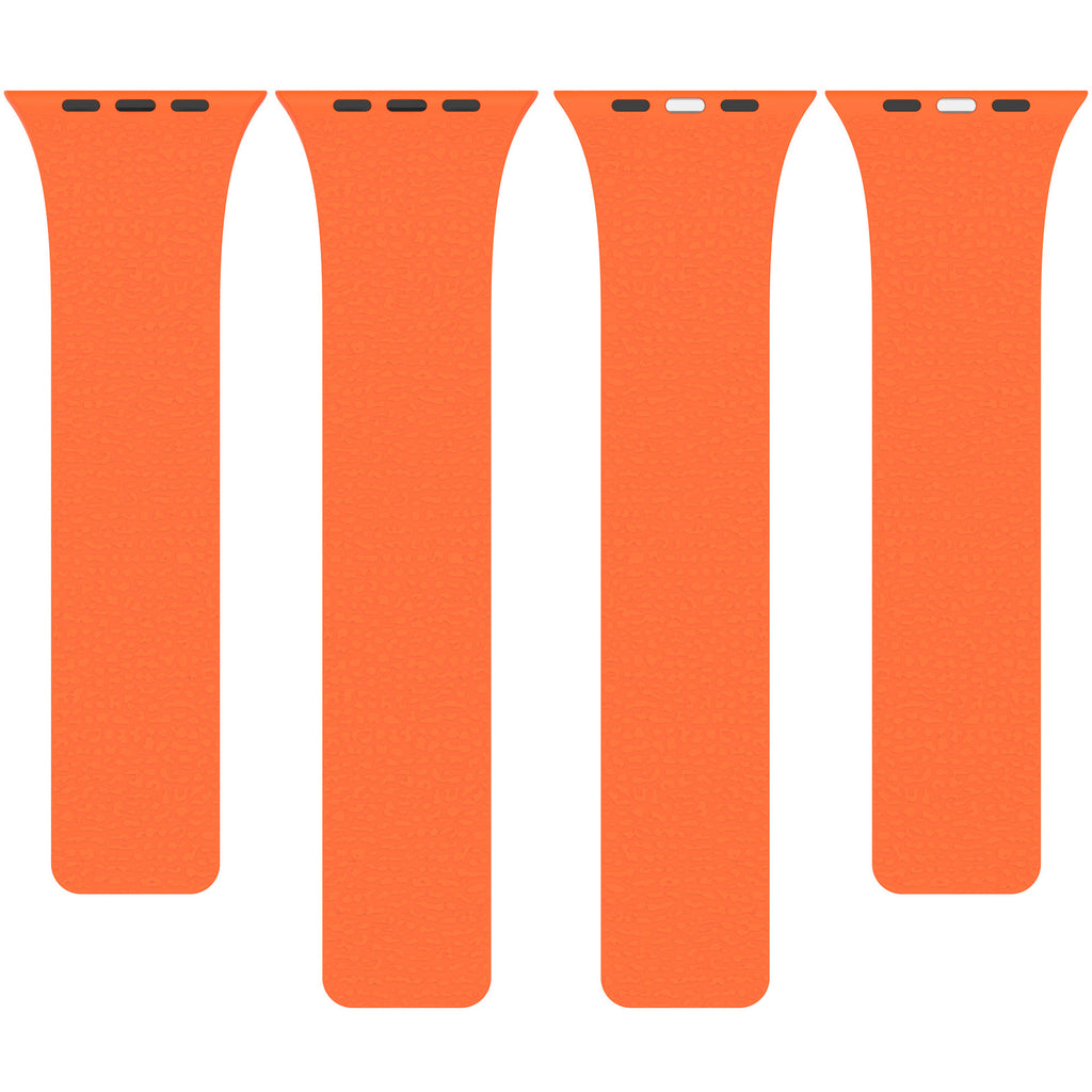 Two-Tone Lychee Grain Silicone Strap with Magnetic Snap