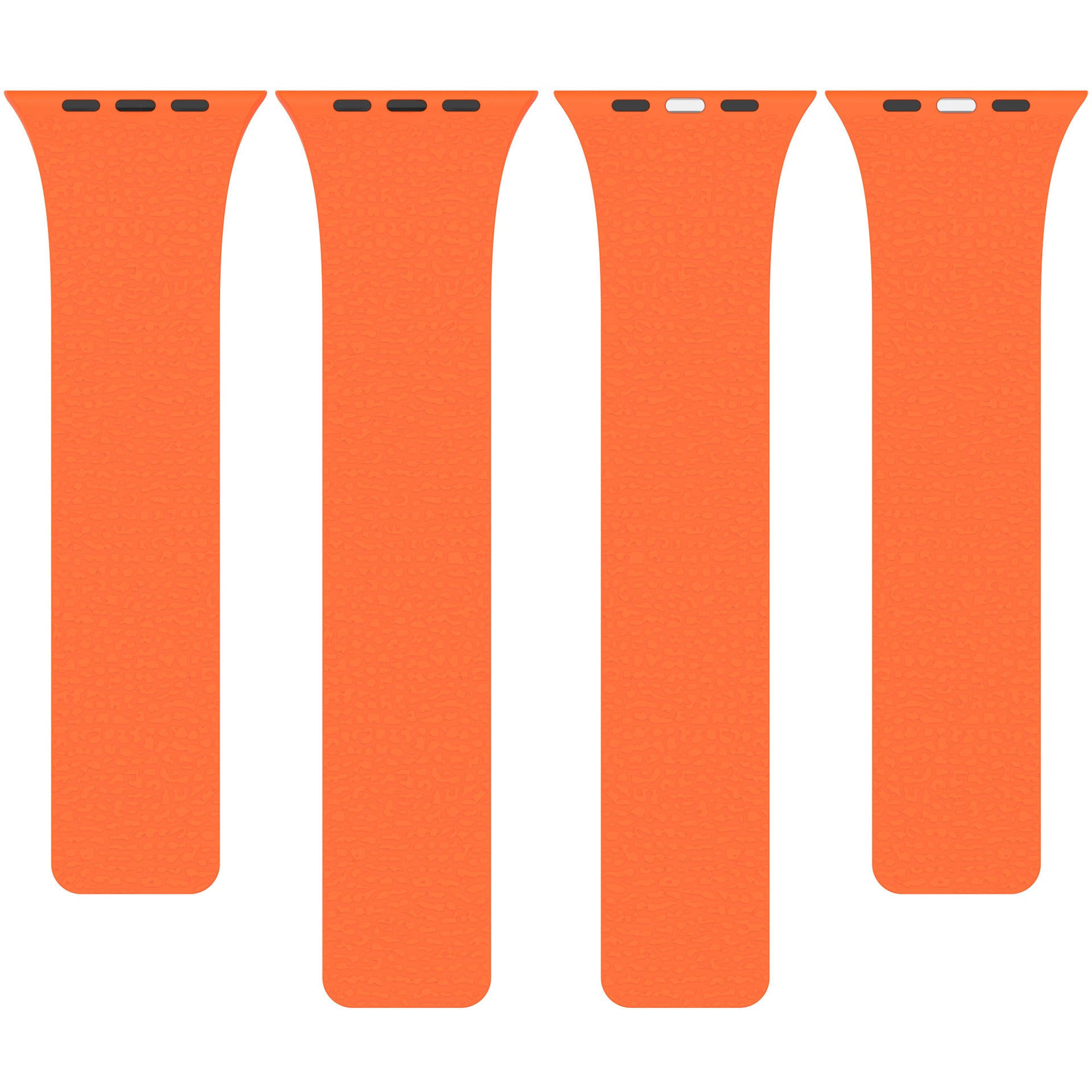 Two-Tone Lychee Grain Silicone Strap with Magnetic Snap