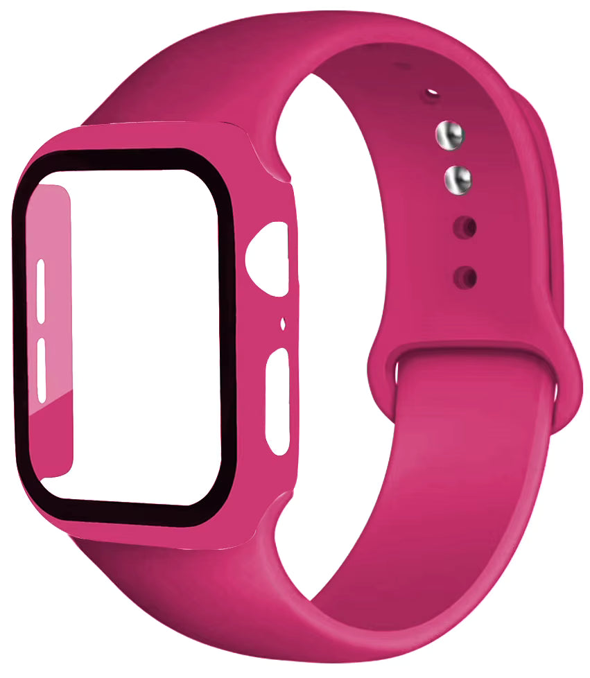 Silicone Smart Watch Band with Protective Case