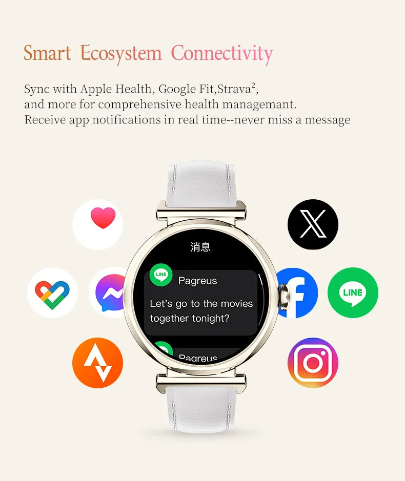 Blue GRACE Women’s Smart Watch | GTR4 IP68
