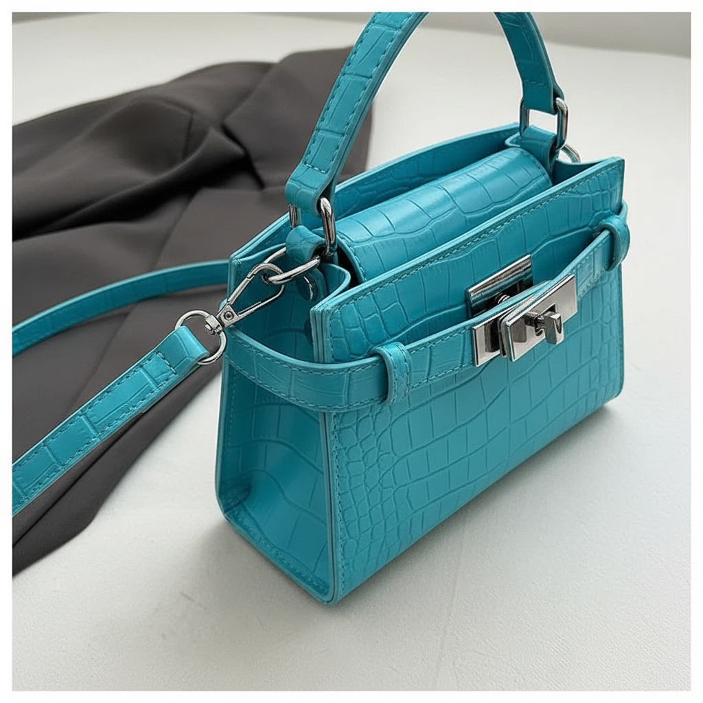 Luxe Aria Strap-Detail Shoulder Bag