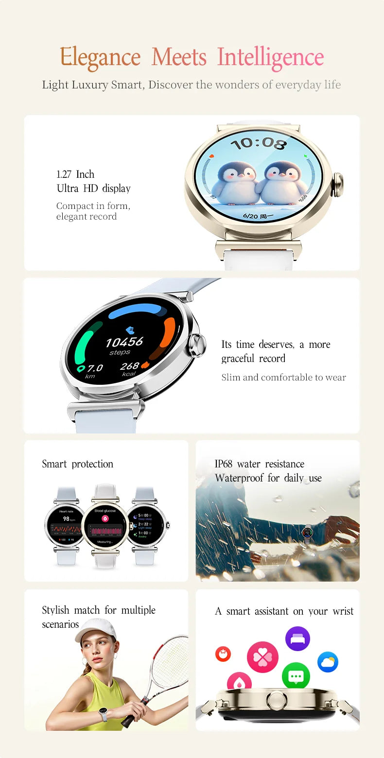Blue GRACE Women’s Smart Watch | GTR4 IP68