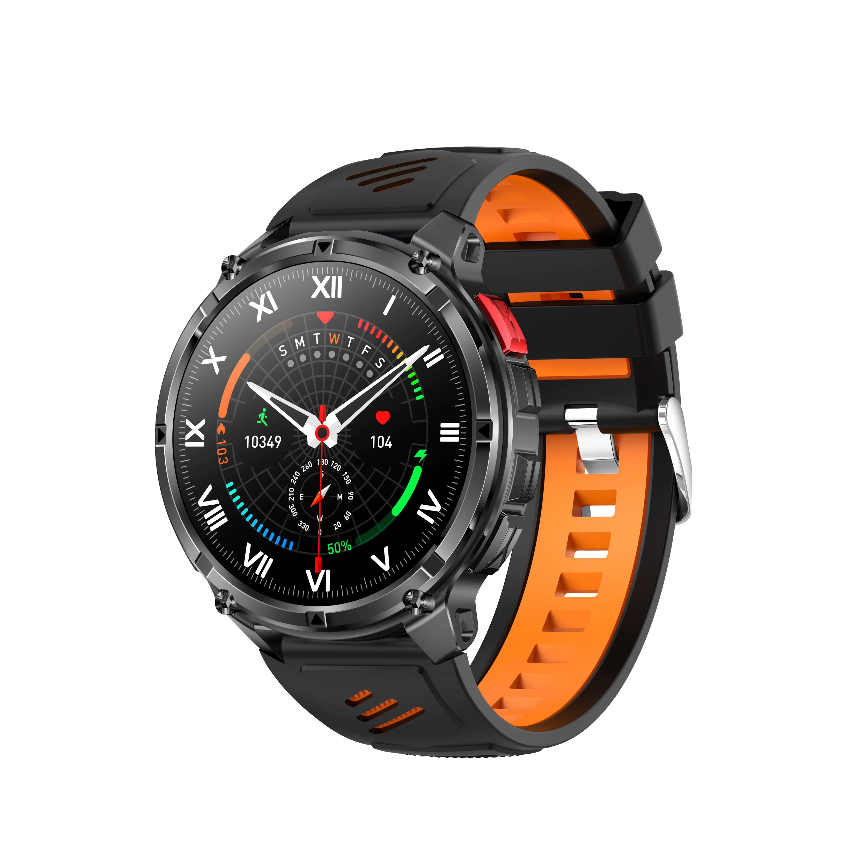 Explorer Pro Smartwatch HT33 – Compass, LED Flashlight, 1.7" IPS Display, IP68 Waterproof