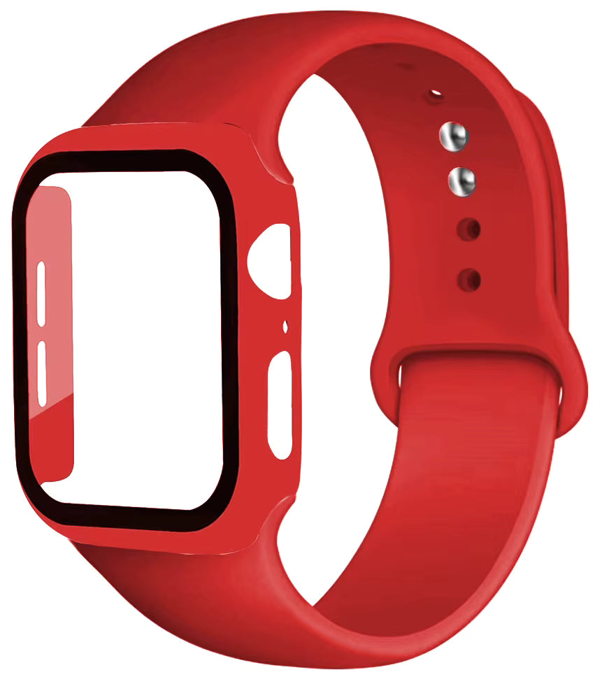 Silicone Smart Watch Band with Protective Case