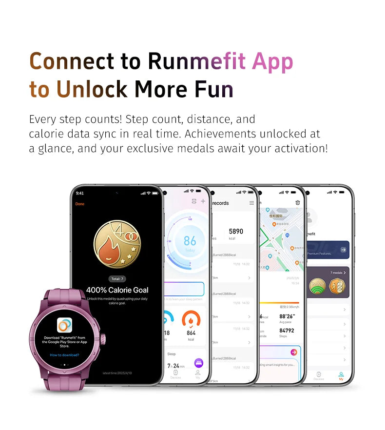 Sunset Purple Runmefit RACER 3 | GTR5 IP68