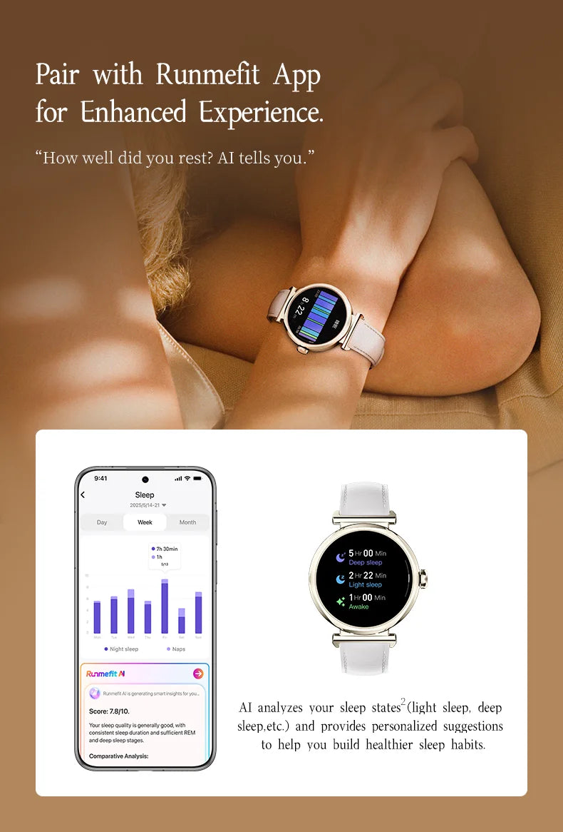 White GRACE Women’s Smart Watch | GTR4 IP68
