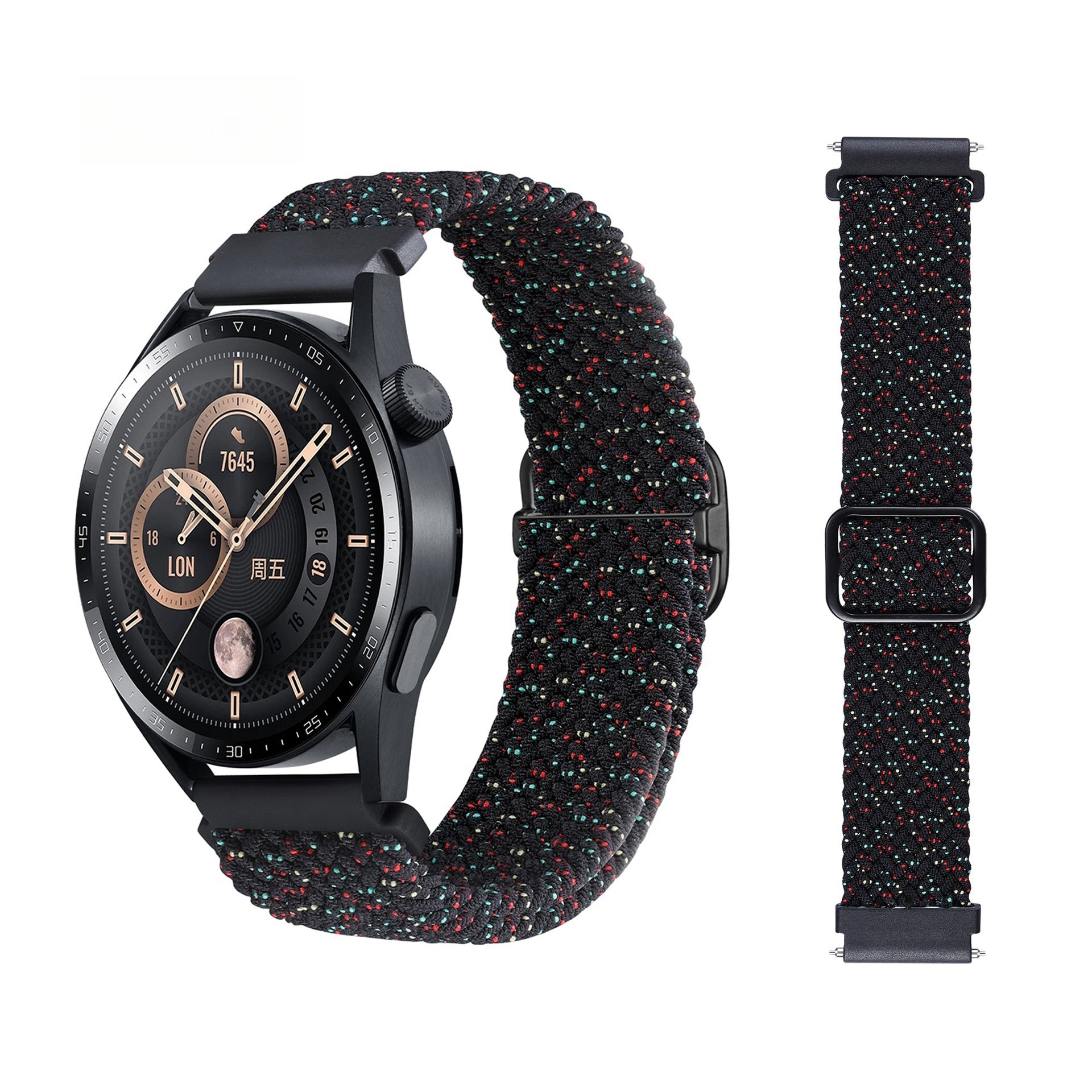 Braided Stretchy Nylon Smart Watch Strap