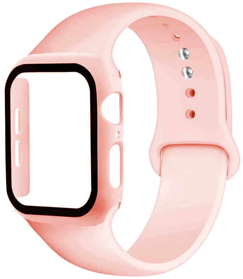 Silicone Smart Watch Band with Protective Case
