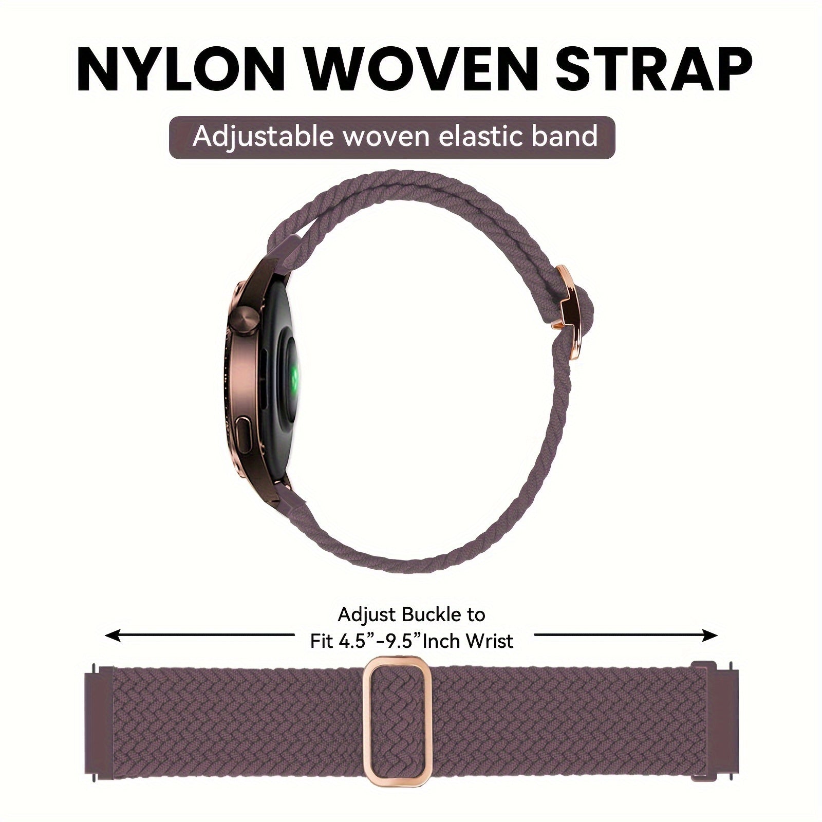 Braided Stretchy Nylon Smart Watch Strap
