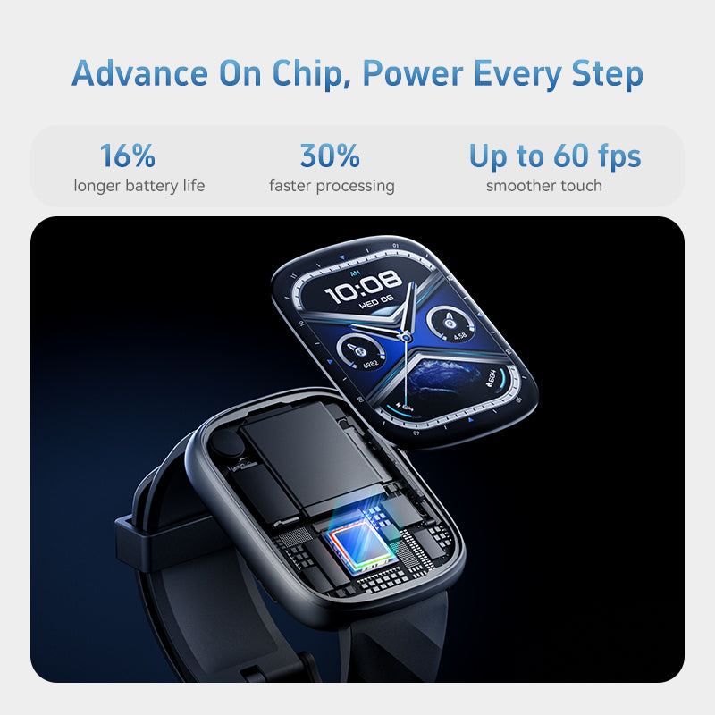 Midnight Black Runmefit Watch 4 | GTS10