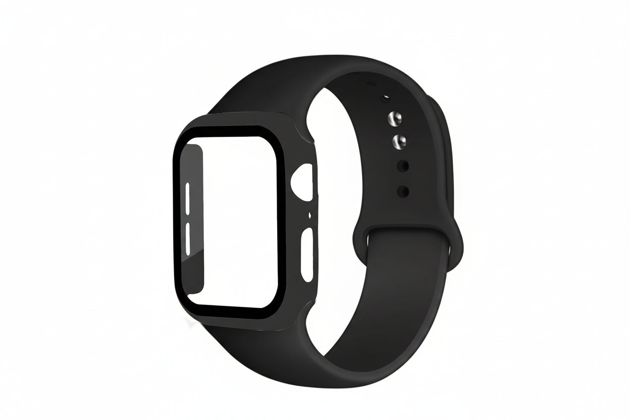 Silicone Smart Watch Band with Protective Case