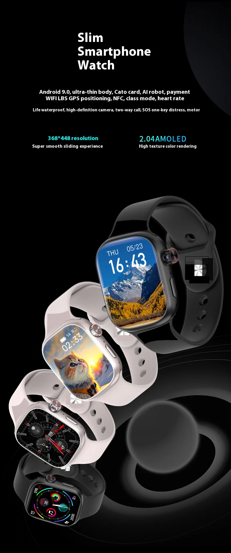 Fusion Watch Ultra XH011 (AMOLED Display + SIM)