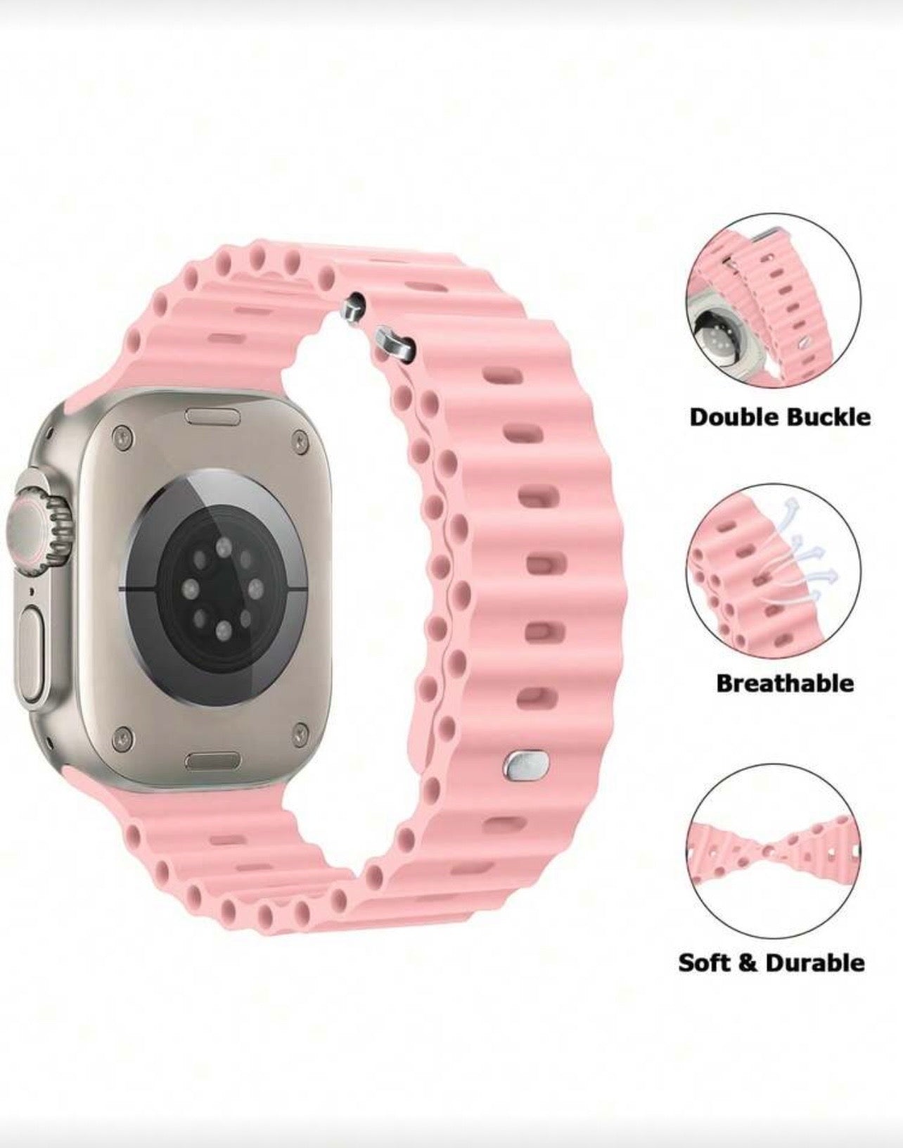 Ocean Loop Silicone Smartwatch Strap