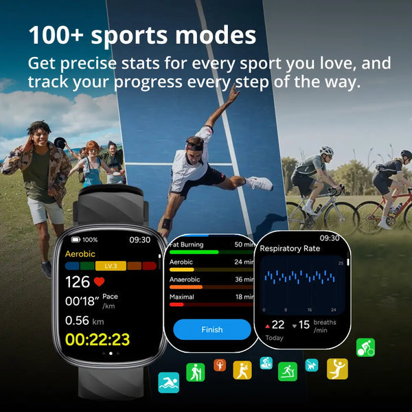 Midnight Black Runmefit Watch 4 | GTS10