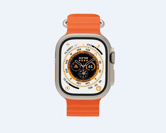 Ultra Smart Watch with Zinc Alloy Case and Ocean Band