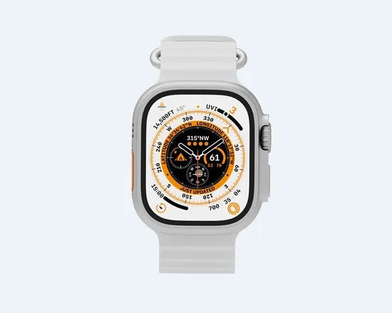 Ultra Smart Watch with Zinc Alloy Case and Ocean Band