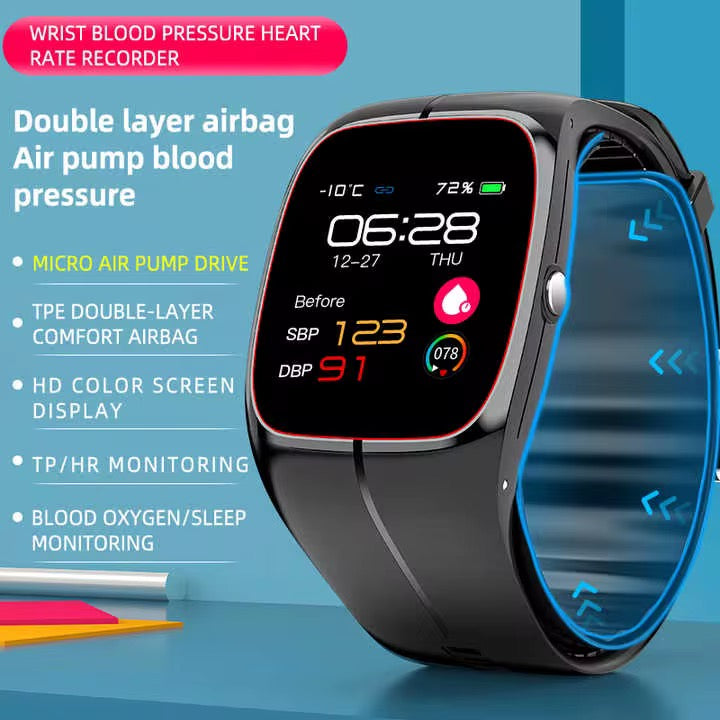 P20 Smart Watch Alloy Case with AMOLED Display and Medical-Grade Blood Pressure Monitoring