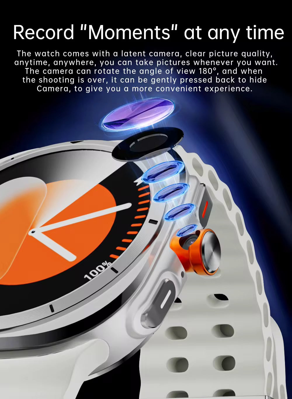 U8 Ultra Smart Watch Steel Case with AMOLED Display and 4G SIM Support