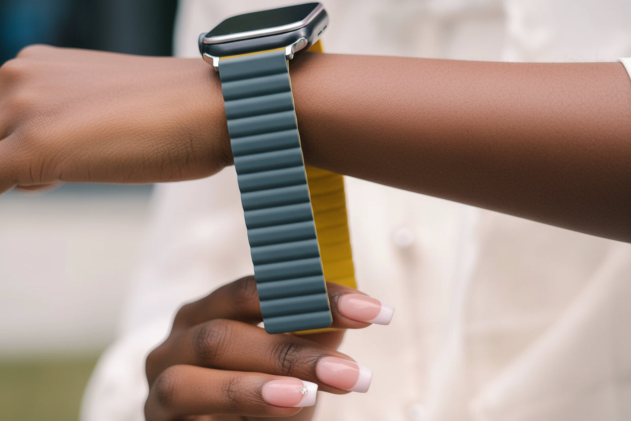 Magnetic Two-Tone Silicone Band