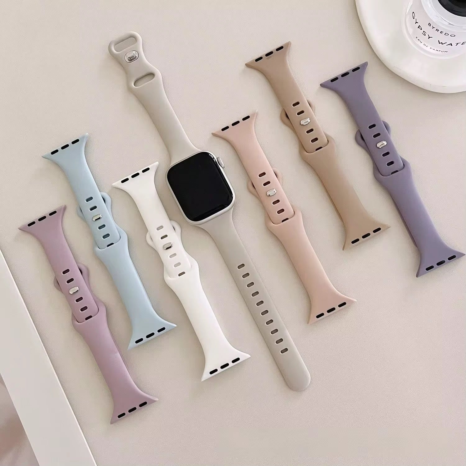 Soft Silicone Watch Strap with Adjustable Fit for Smartwatches
