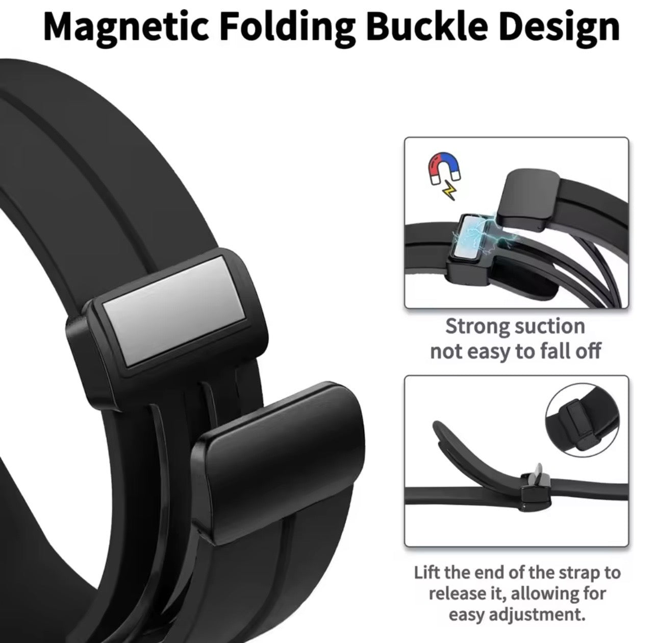 Magnetic Buckle Silicone Watchband