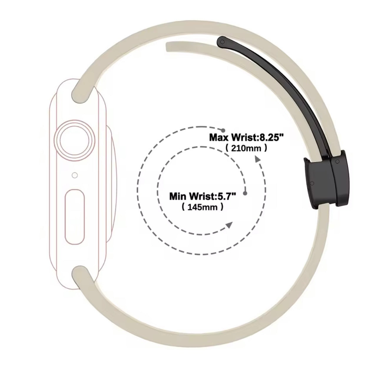 Magnetic Buckle Silicone Watchband