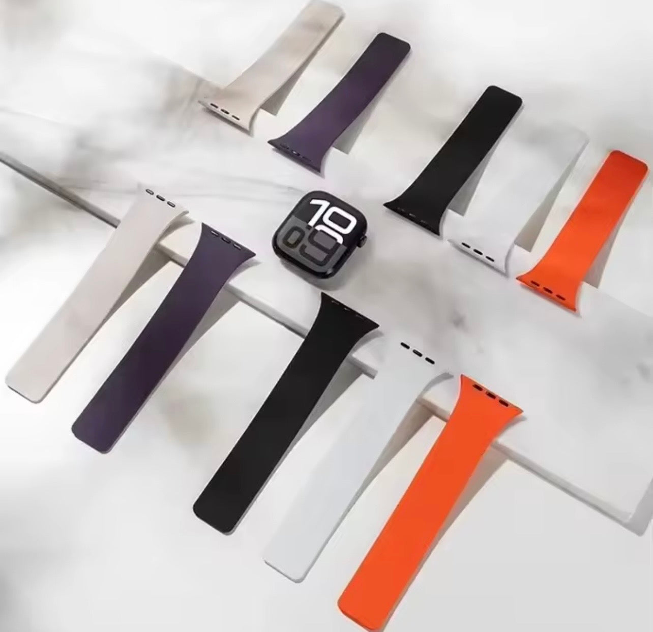 Lychee Grain Silicone Strap with Magnetic Snap